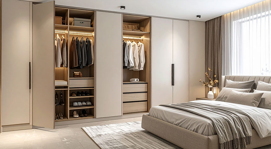 Fitted wardrobes with pullouts